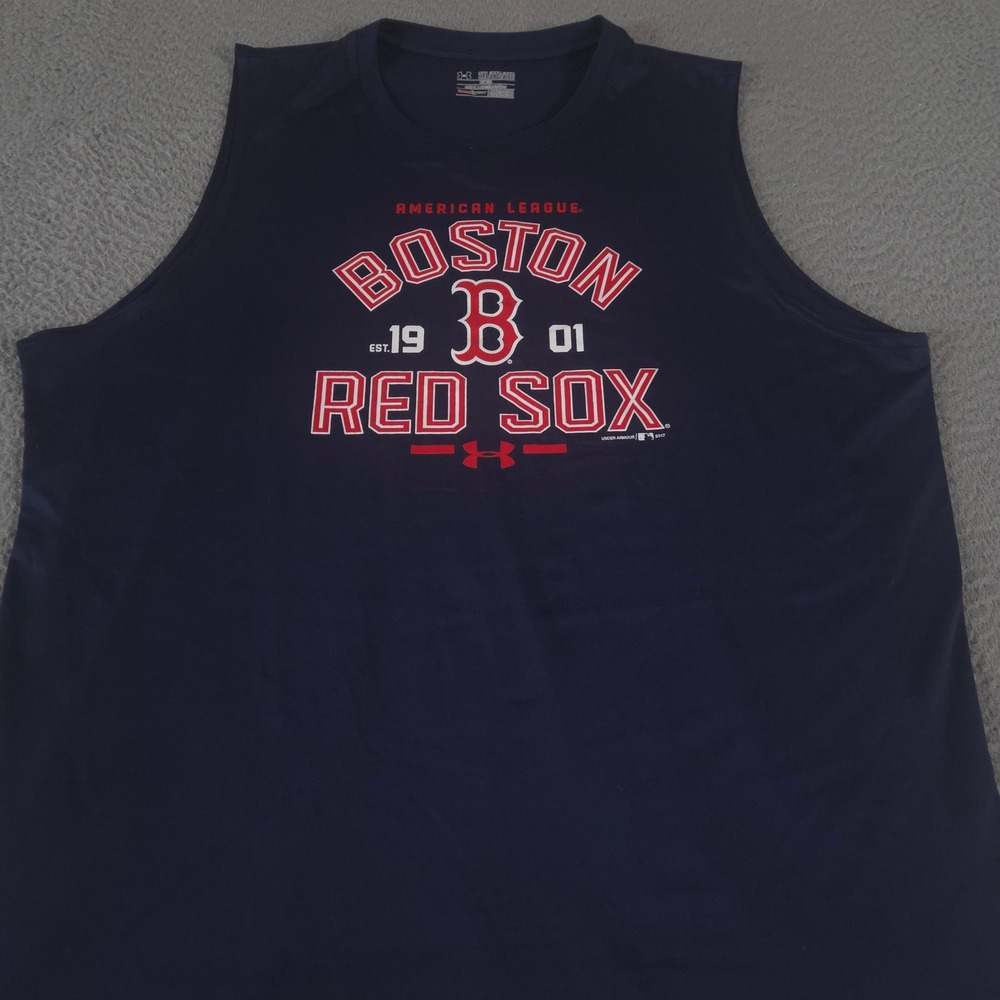 Under Armour Shirt Mens 2XL Muscle Tank MLB Boston Red Sox Performance HeatGear